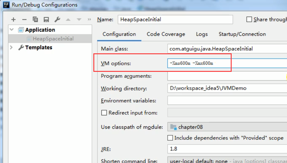 设置 VM Options